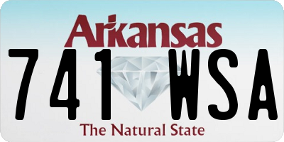AR license plate 741WSA