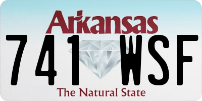 AR license plate 741WSF