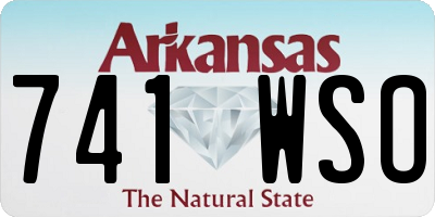 AR license plate 741WSO