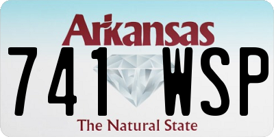 AR license plate 741WSP