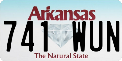 AR license plate 741WUN