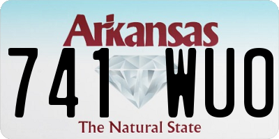 AR license plate 741WUO