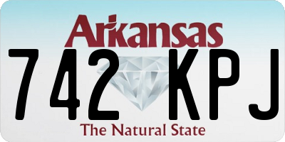 AR license plate 742KPJ