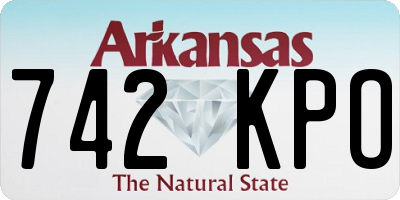 AR license plate 742KPO