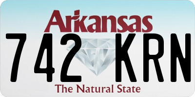 AR license plate 742KRN