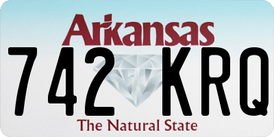 AR license plate 742KRQ
