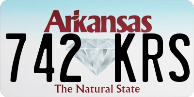 AR license plate 742KRS