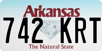 AR license plate 742KRT