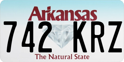 AR license plate 742KRZ
