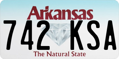 AR license plate 742KSA