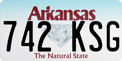AR license plate 742KSG