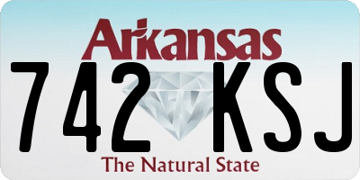 AR license plate 742KSJ