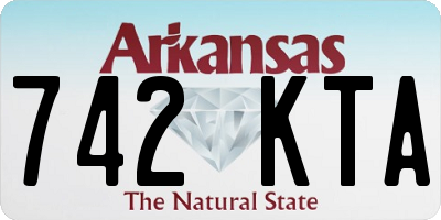 AR license plate 742KTA