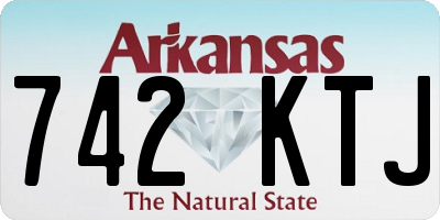 AR license plate 742KTJ