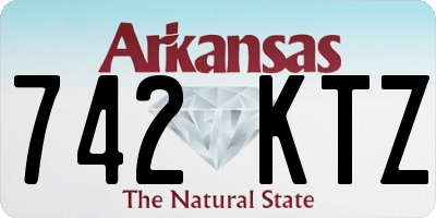 AR license plate 742KTZ