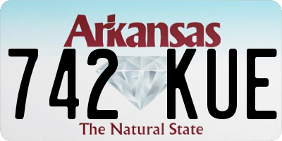 AR license plate 742KUE