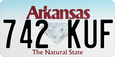 AR license plate 742KUF