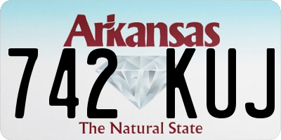AR license plate 742KUJ