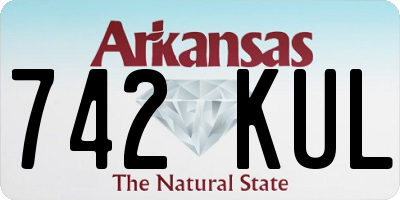 AR license plate 742KUL