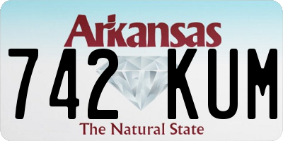 AR license plate 742KUM