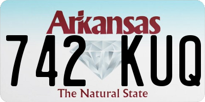 AR license plate 742KUQ