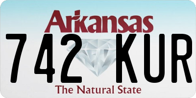 AR license plate 742KUR