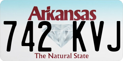 AR license plate 742KVJ
