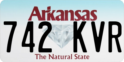 AR license plate 742KVR