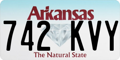 AR license plate 742KVY