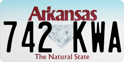 AR license plate 742KWA
