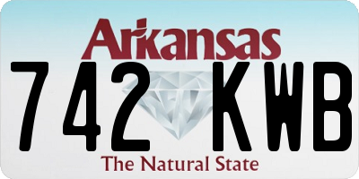 AR license plate 742KWB