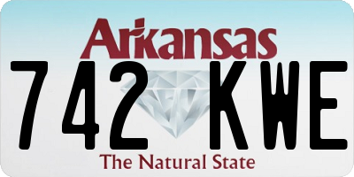 AR license plate 742KWE