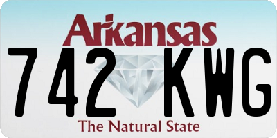 AR license plate 742KWG