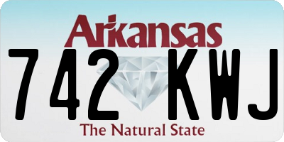 AR license plate 742KWJ
