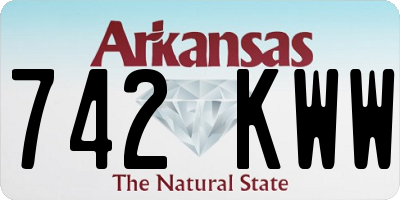 AR license plate 742KWW