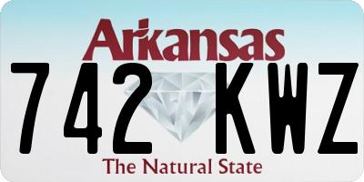 AR license plate 742KWZ