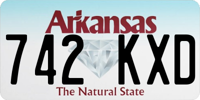 AR license plate 742KXD