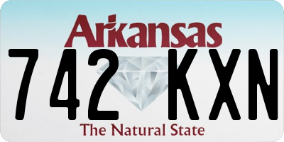 AR license plate 742KXN