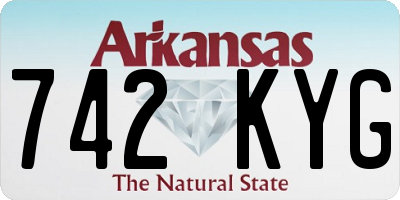 AR license plate 742KYG