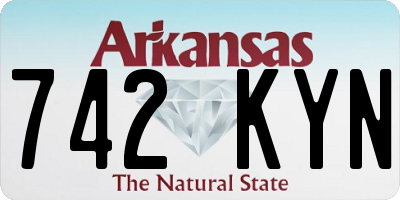 AR license plate 742KYN