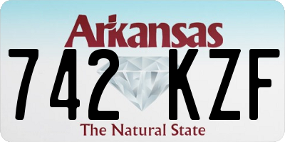 AR license plate 742KZF