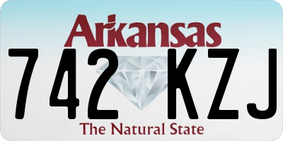 AR license plate 742KZJ