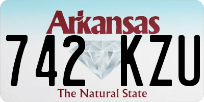 AR license plate 742KZU