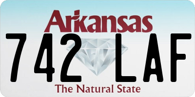 AR license plate 742LAF