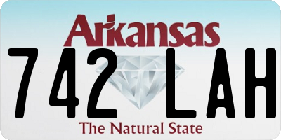 AR license plate 742LAH