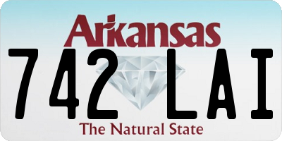 AR license plate 742LAI