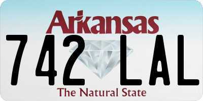 AR license plate 742LAL