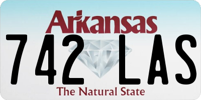 AR license plate 742LAS