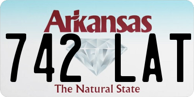 AR license plate 742LAT