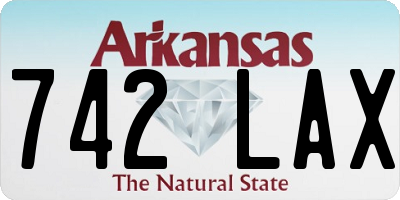 AR license plate 742LAX